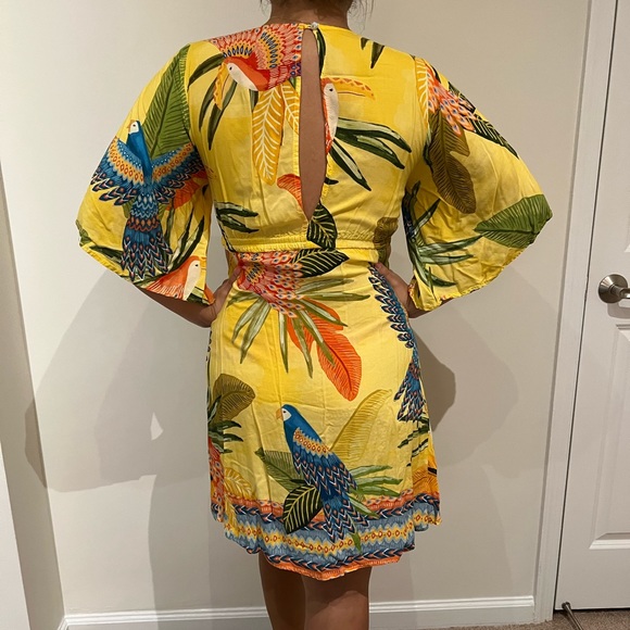 FARM Rio Yellow Tie-Front Dress - Picture 3 of 3